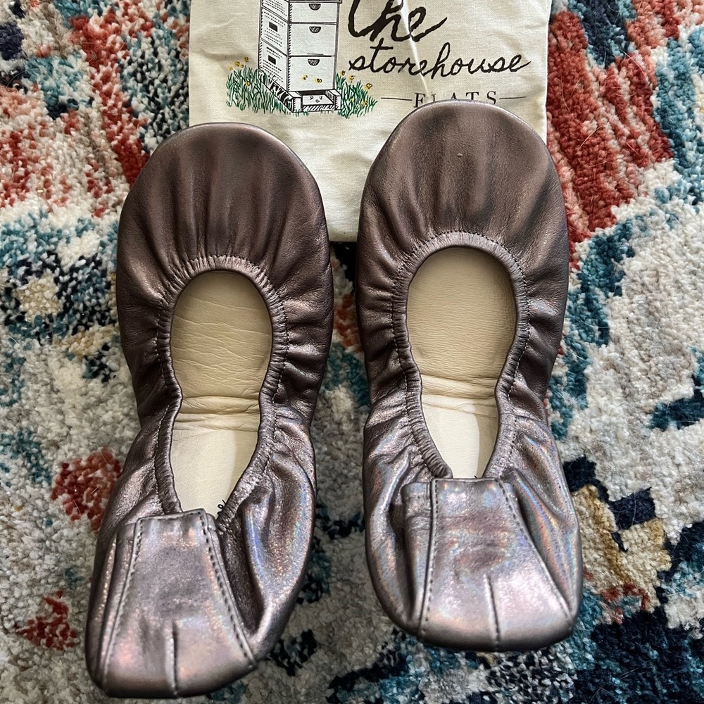 The Storehouse Flats Rainbow Bronze Flats (New) and bag